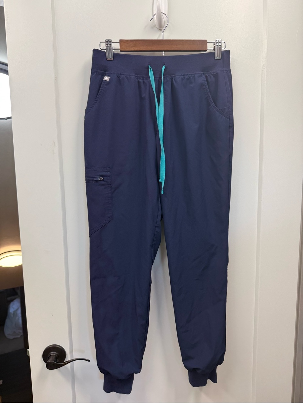 Figs Zamora Jogger Scrub‎ Pant Navy Blue Drawstring Medical Women’s Small
